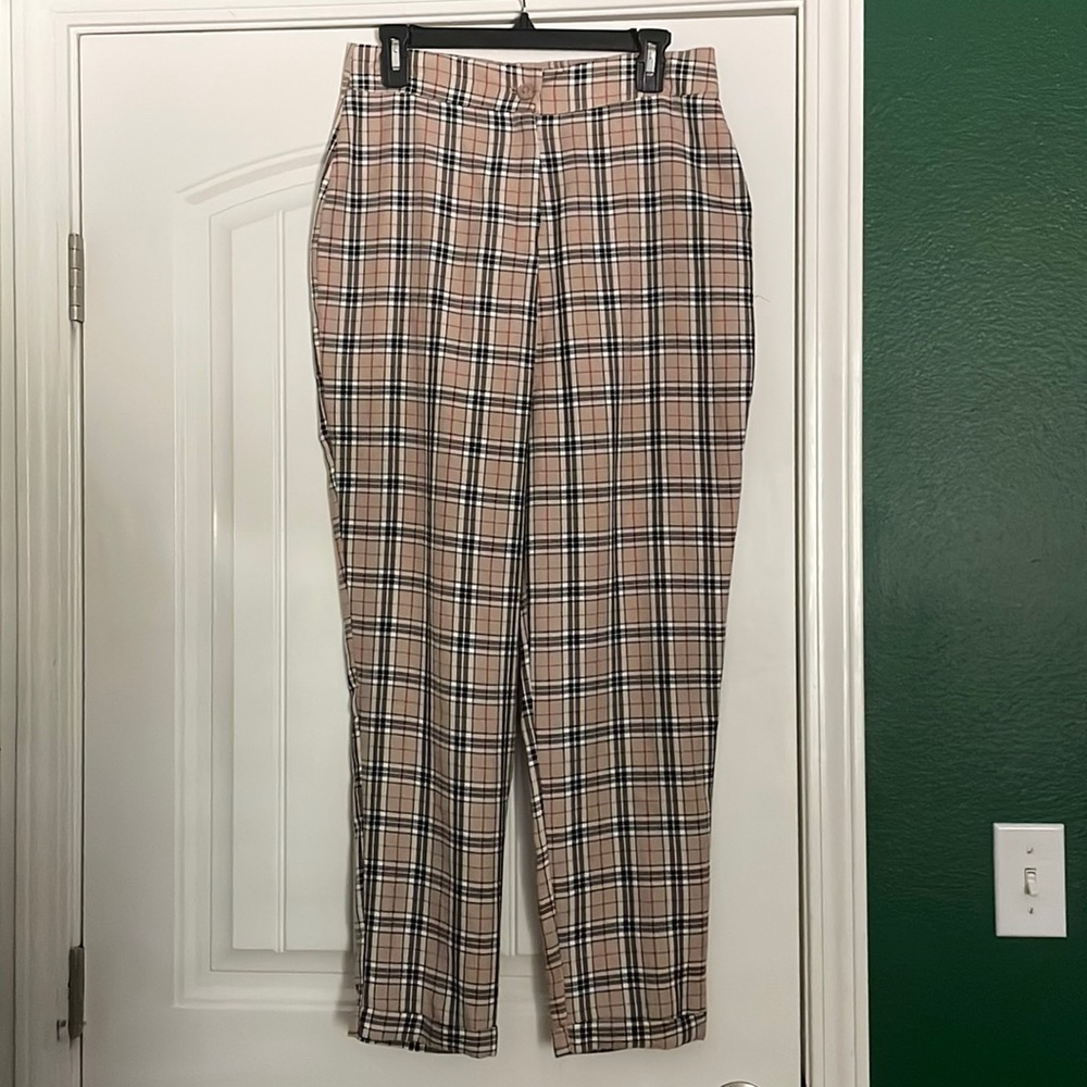Nasty Gal Plaid Pants